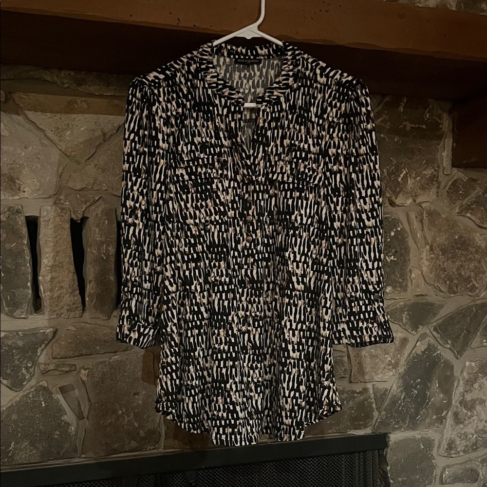 Brown, Black, and Cream Ava & grace Women's Top